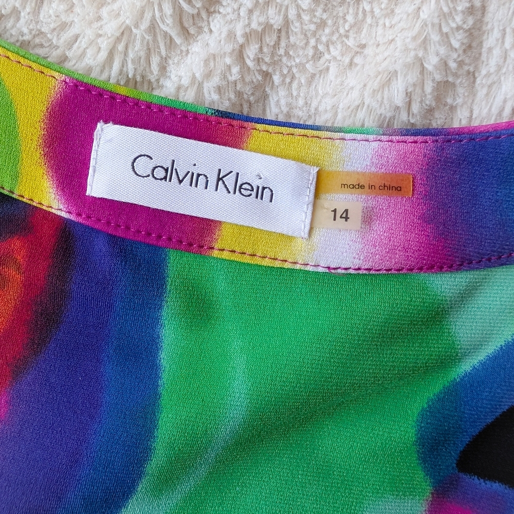 Calvin Klein Sleeveless Multicolored Mini Dress - Picture 3 of 4